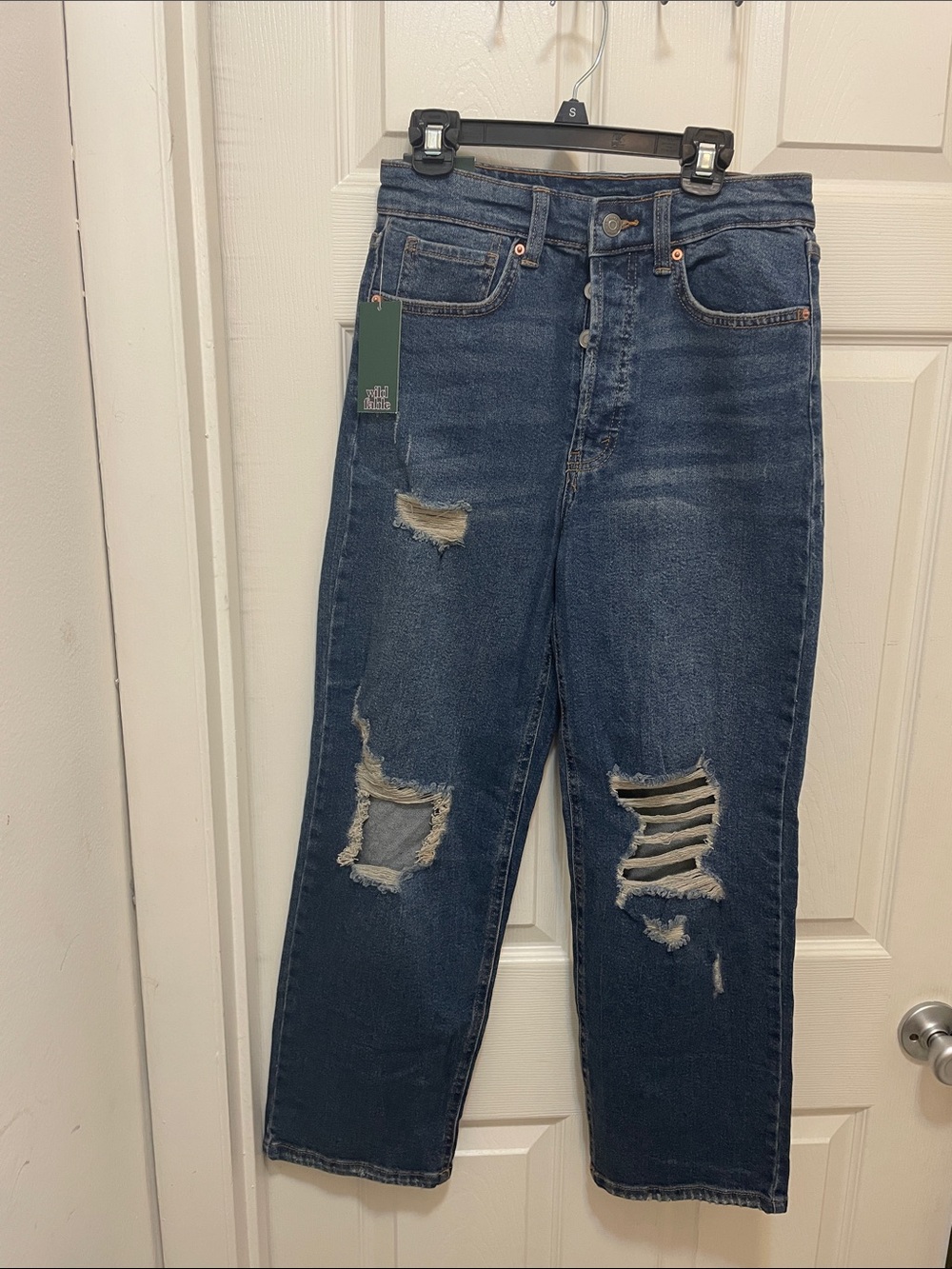 wild fable Distressed Boyfriend Jeans in Dark Blue